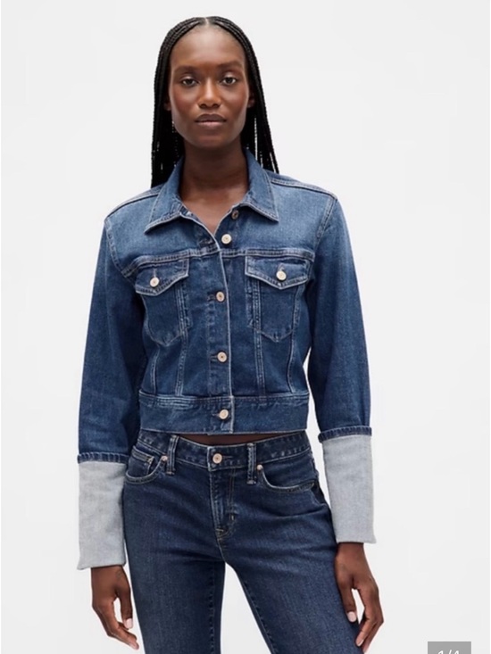 GAP Jackets & Blazers - GAP Blue Cuffed  Denim Jacket